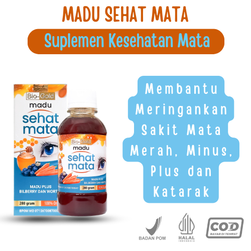 

Madu Sehat Obat Mata Minus Katarak Biogold Dengan Ekstrak Bilberry dan Wortel 280 gr Original