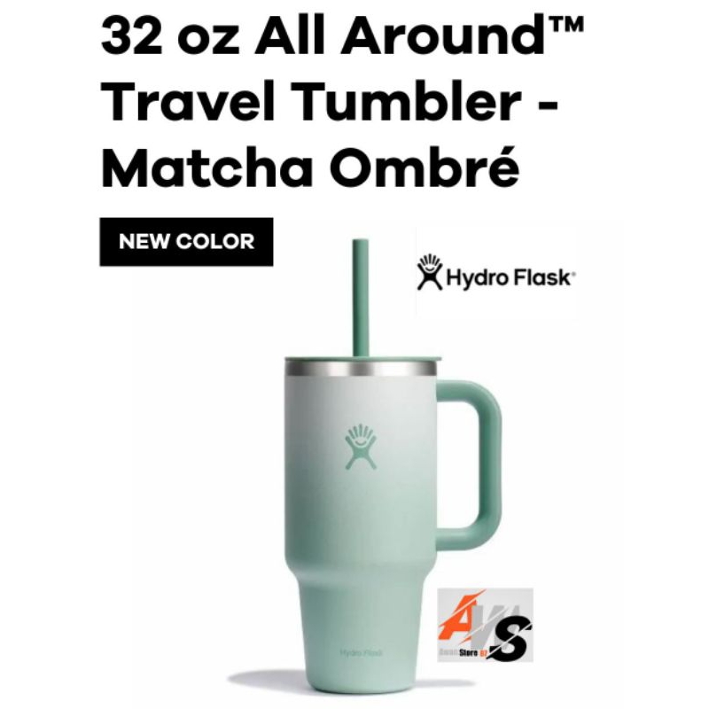 HYDRO FLASK ALL ROUND TRAVEL TUMBLER - MATCHA OMBRE (32OZ)