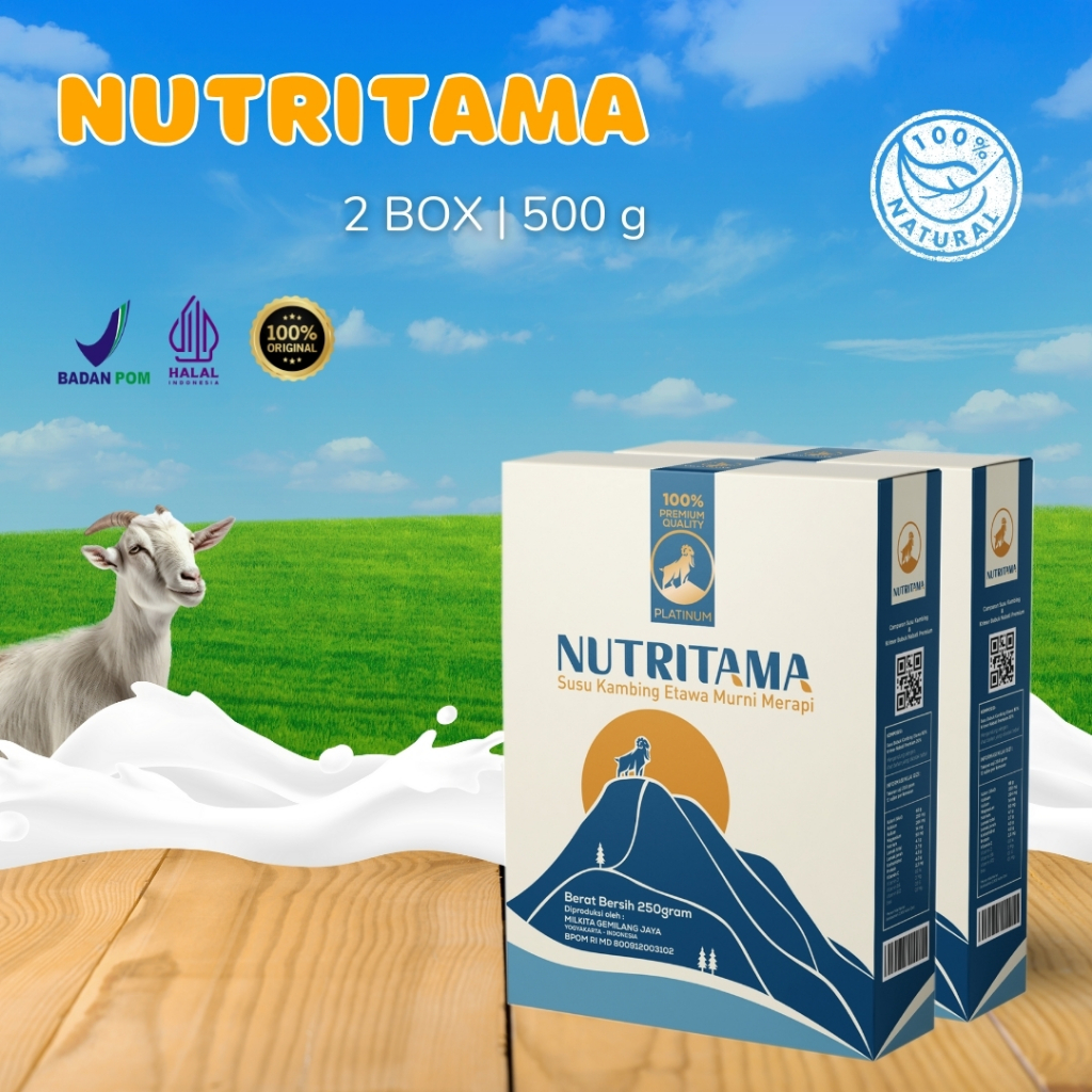 

Susu Kambing Etawa - Nutritama 100% Original Halal BPOM - 2 BOX - Susu Anti Pegal & Nyeri Tulang