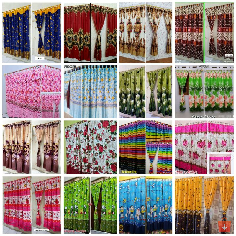 GORDEN JENDELA KAMAR 60X150 CM | TIRAI HORDENG JENDELA KAMAR TIDUR UKURAN KECIL SELAMBU KORDEN ORDEN