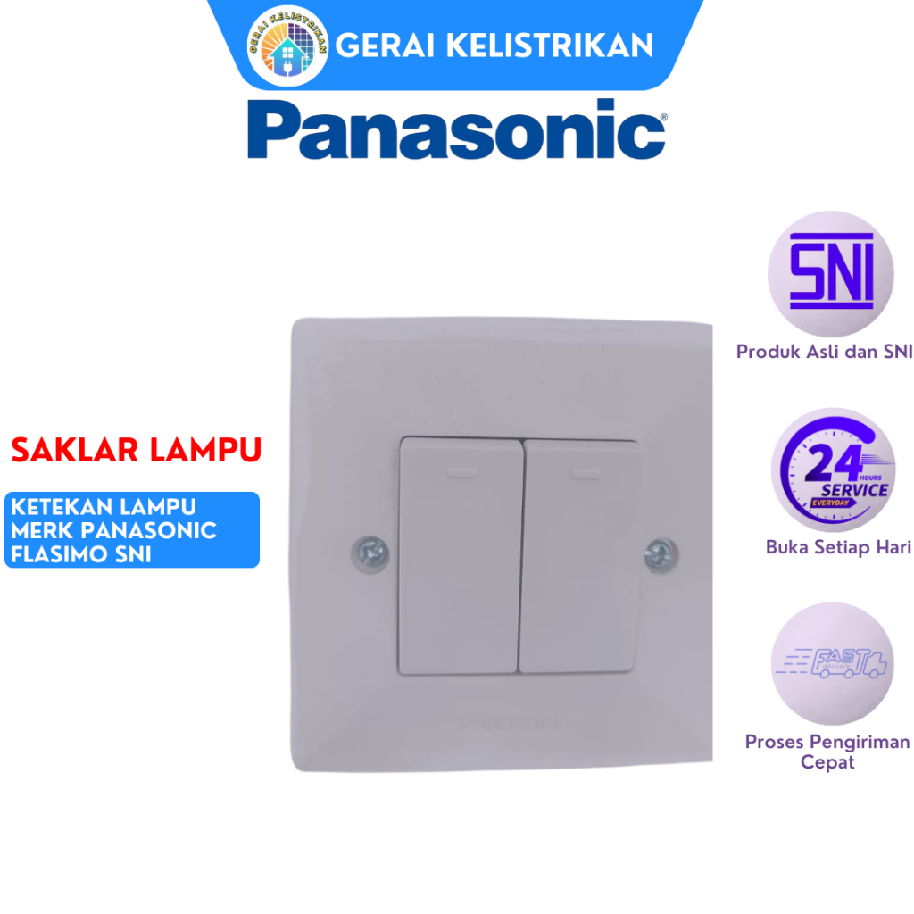 Sakelar Seri / Saklar Seri / Ketekan Lampu Merk Panasonic Flasimo SNI