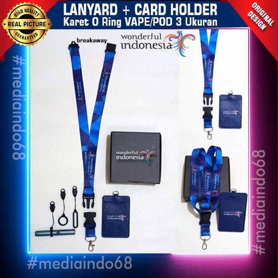 

Lanyard Wonderful Indonesia Paket Lenkap Exclusive-Ukuran Jumbo 2,5cm