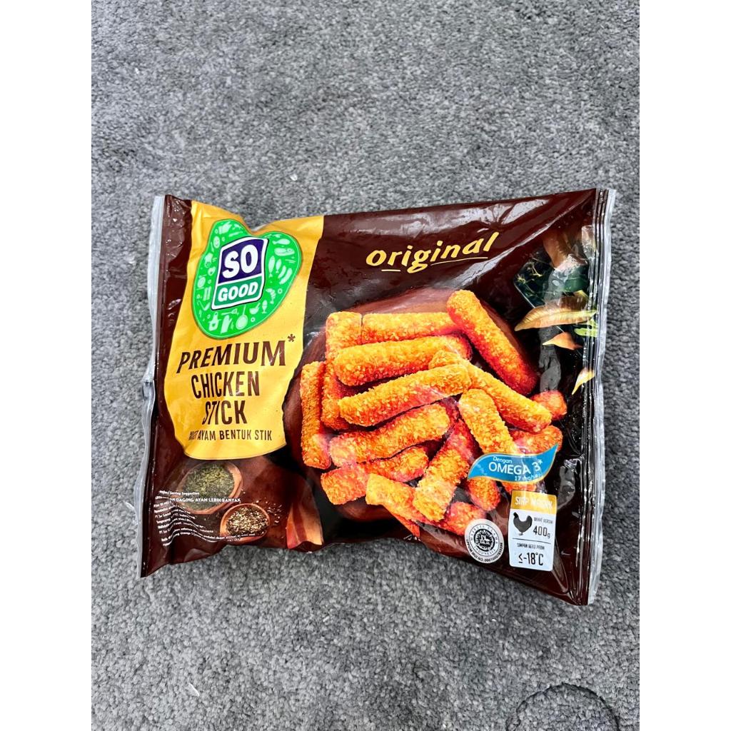 

CHICKEN STICK PREMIUM SO GOOD 400GR DAGING AYAM OLAHAN STIK HALAL - STICK PREMIUM