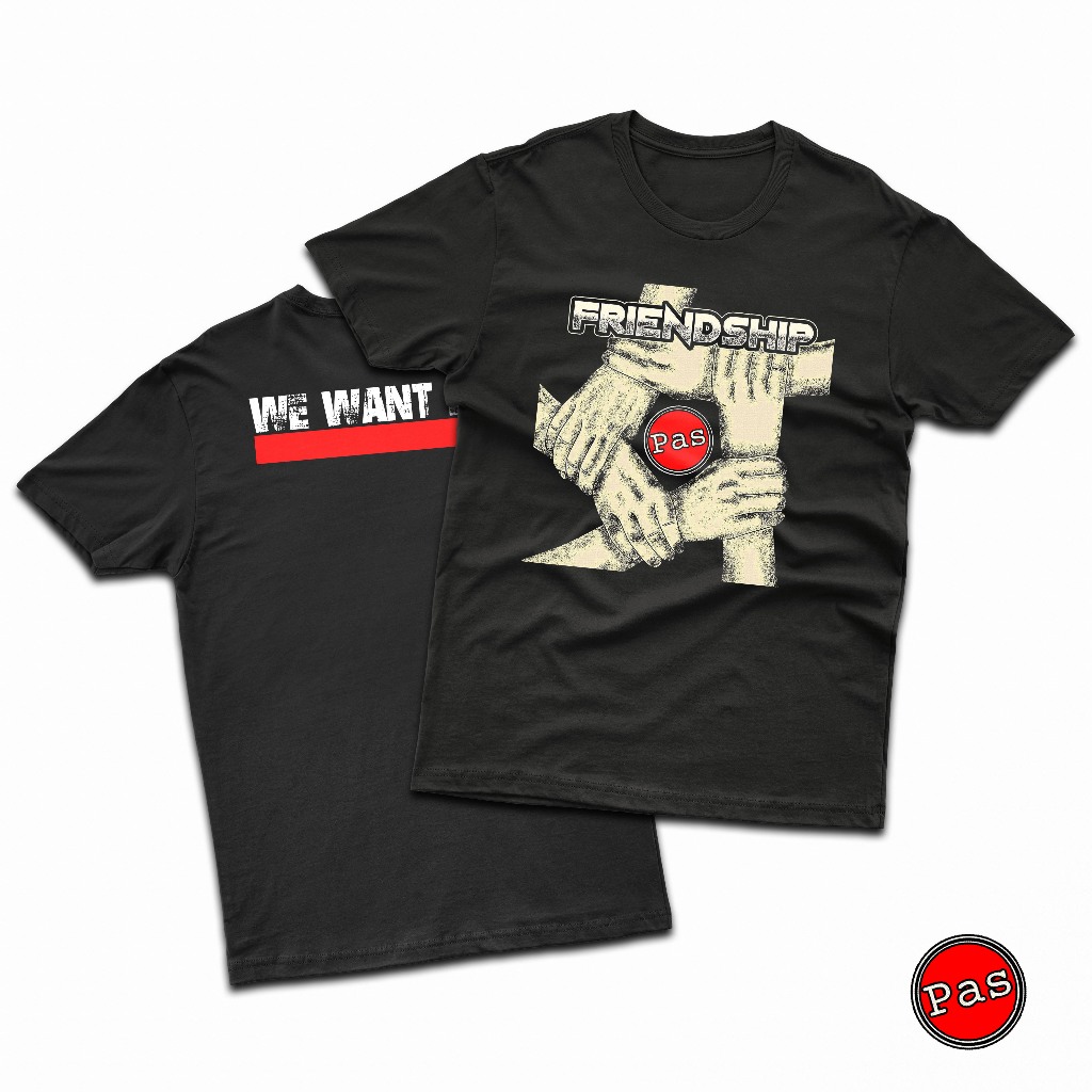 KAOS PAS BAND TSHIRT BAND MUSIK INDONESIA VINTAGE | KAOS PAS BAND FRIENDSHIP | Kaos Distro Pria | ka