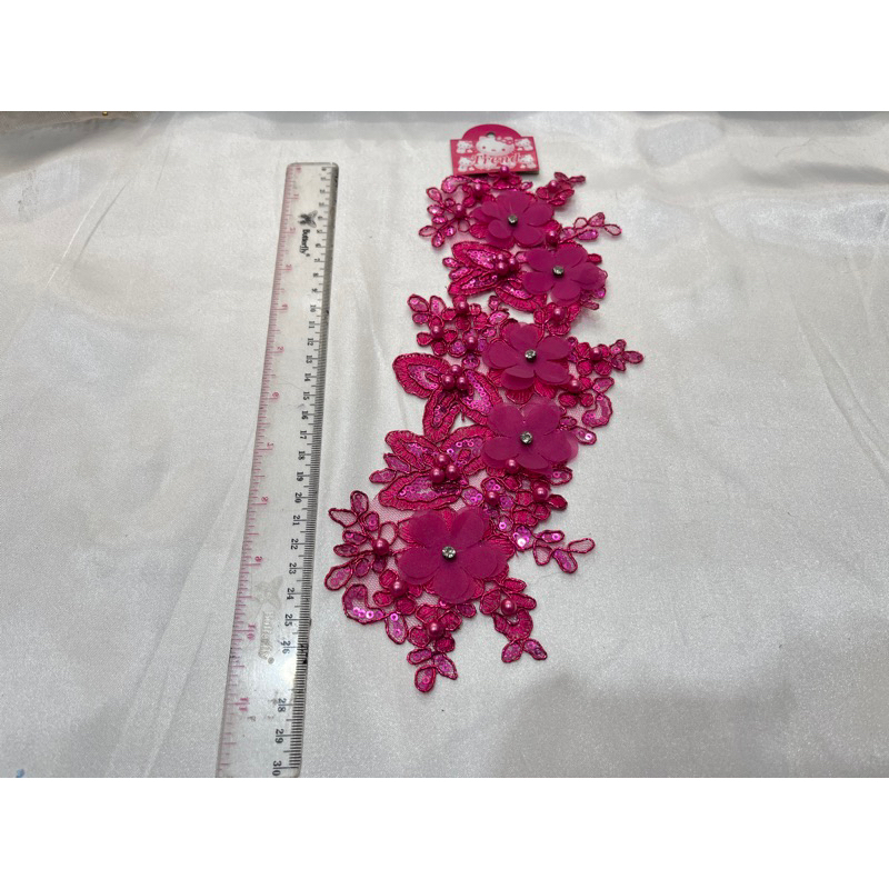 renda bunga / renda bunga tempel aplikasi baju / aplikasi bunga tempel recomended