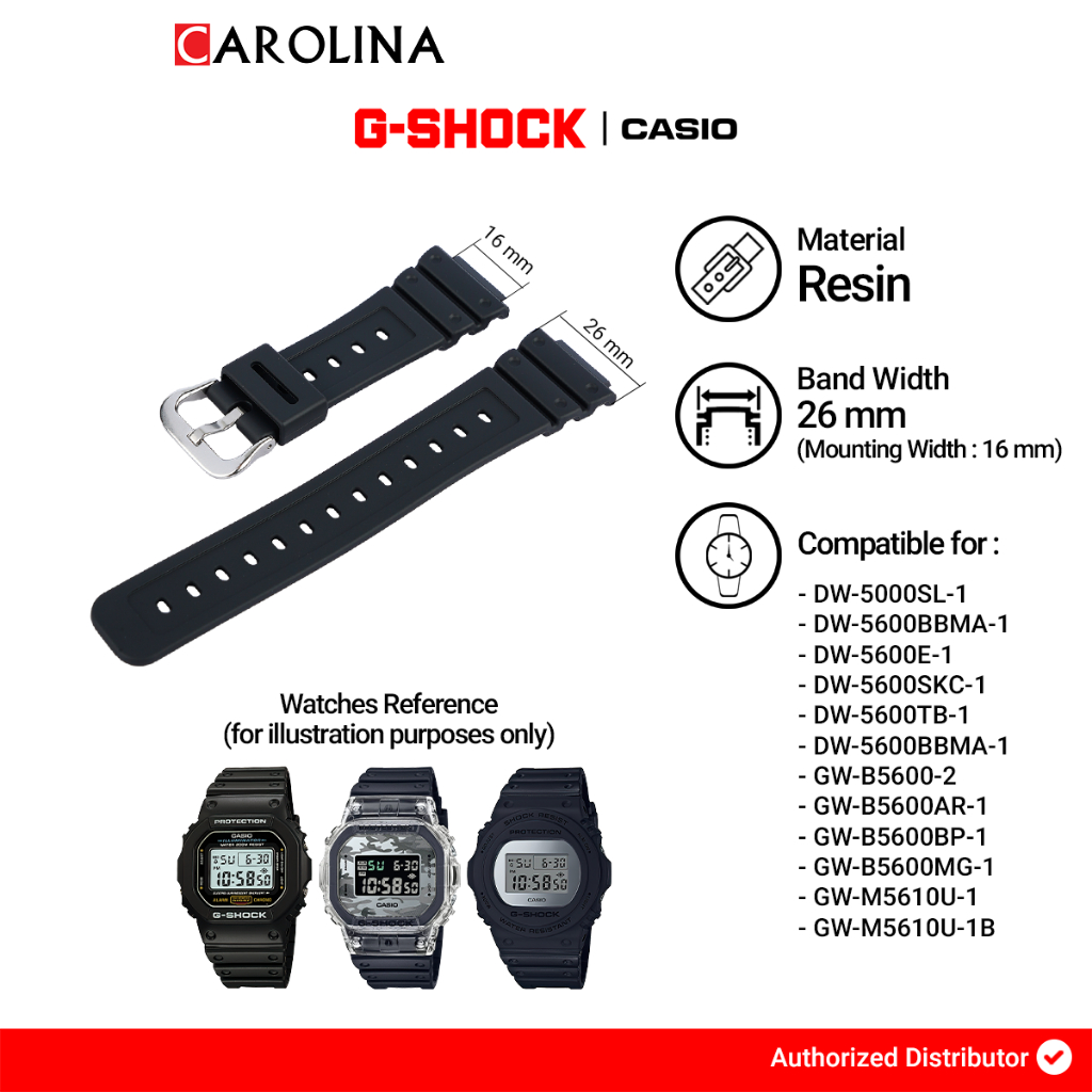 POLO_ Tali Strap G-Shock DW-5600SKC / GW-B5600 / GW-B5600AR / GW-B5600BP / GW-B5600MG / GW-M5610U