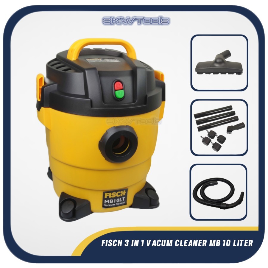 Fisch Vacuum Cleaner Wet And Dry 600 Watt 10 Liter - Mesin Sedot Debu Fisch Mb 10 Fisch - Vacum Clea