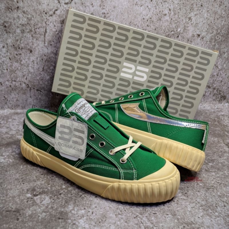 [ORIGINAL] Sepatu Compass 25th Vintage Low Green Silver