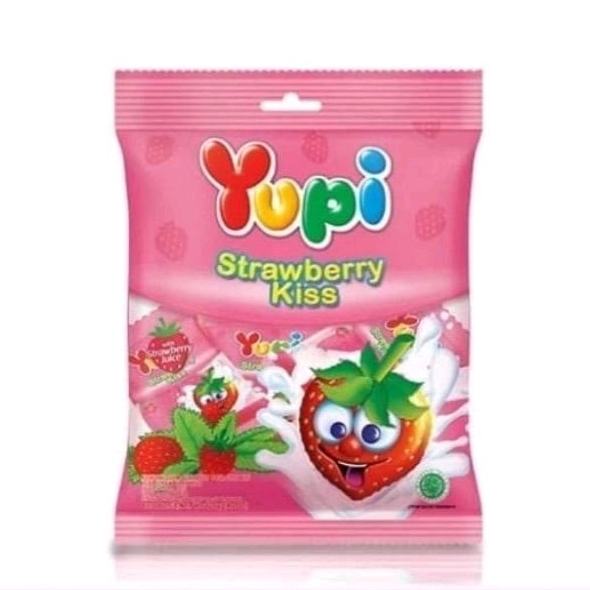 

YUPI Stawberry Kiss Jeli 120gr Permen Yupi -1 BUNGKUS