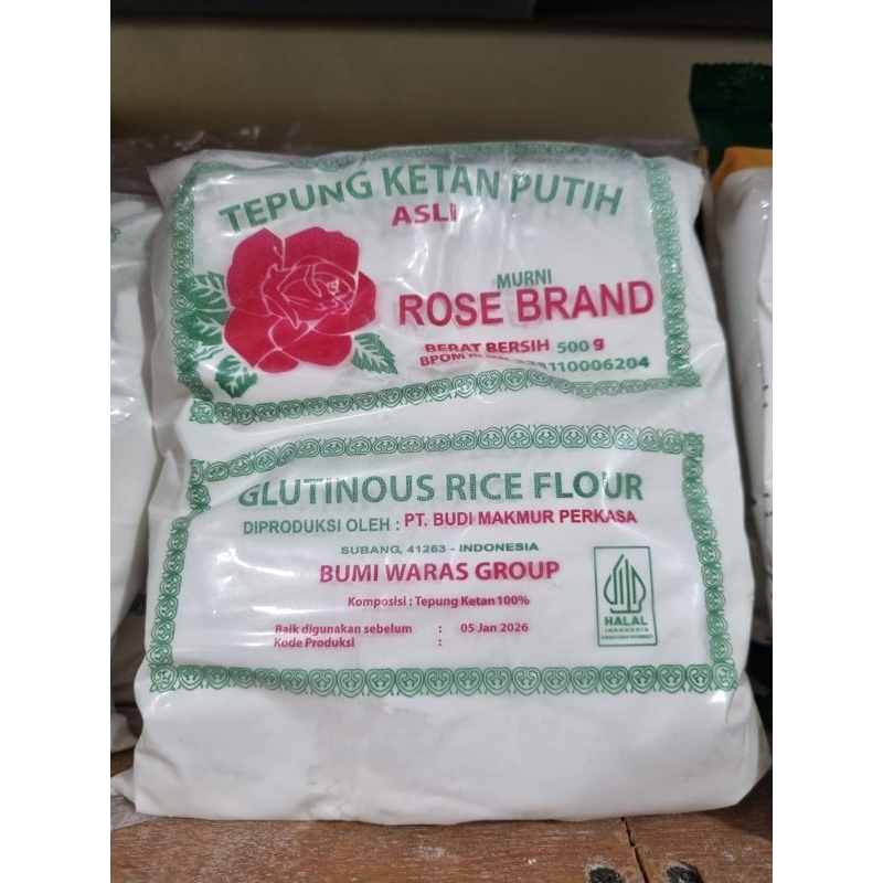 

TEPUNG KETAN PUTIH ROSE BRAND 500GR
