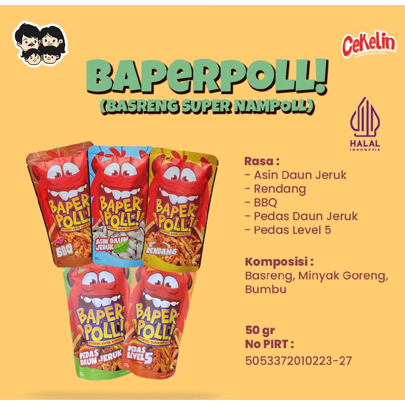 

BAPER POLL | BASRENG SUPER BAPER | SNACK | CEMILAN | VIRAL | KELUARGA INDONESIA