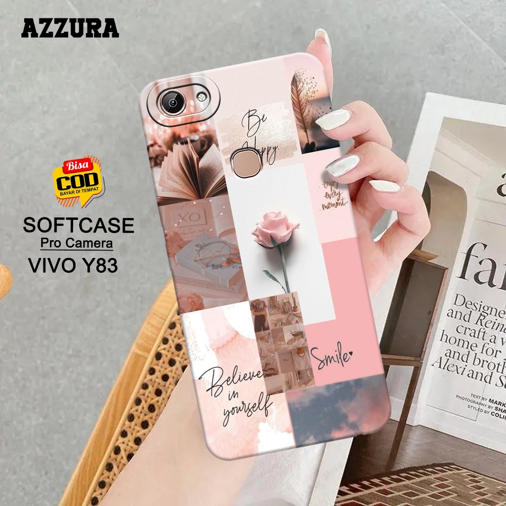 AZZURA - Softcase Vivo Y83 Terbaru - Bunga Case - Case Vivo Y83 Terbaru - Casing Hp Vivo Y83 Terbaru