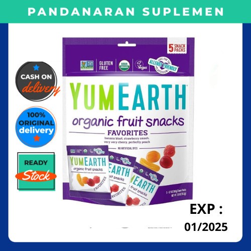 

Permen Anak YumEarth Organic Fruit Snacks Original 5 Packs 99 gram
