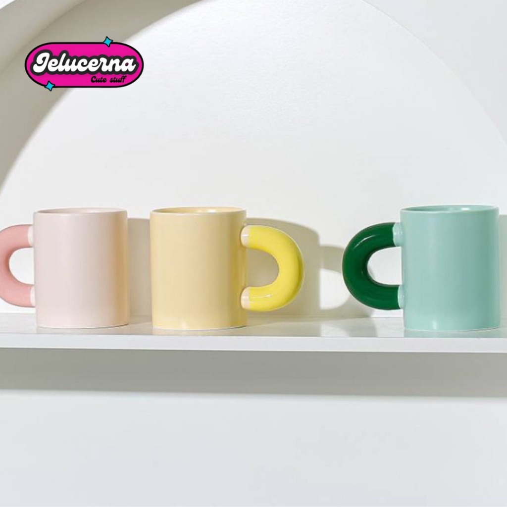 

2Xbtygneal Sakha Snack ) Mug Gelas Warna Pastel Tebel Untuk Minum Tahan Panas
