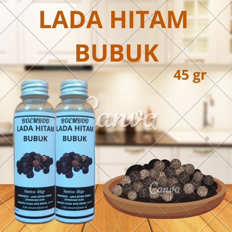 

BOEMBOO Black Pepper Powder - Lada Hitam Halus Bubuk Premium NON-MSG