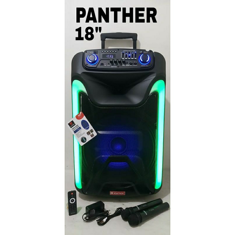 Speaker Asatron PANTHER 18inch Speaker bluetooth portable 18in Panter