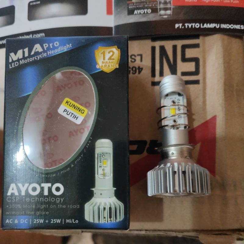 bohlam depan led bebek, matic kaki 1 merk ayoto type m1a pro kp