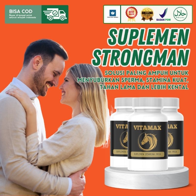 VITAMAX OBAT KUAT PRIA ISI 30 Kapsul Suplemen Strongman Pria Tangguh obat besar panjang