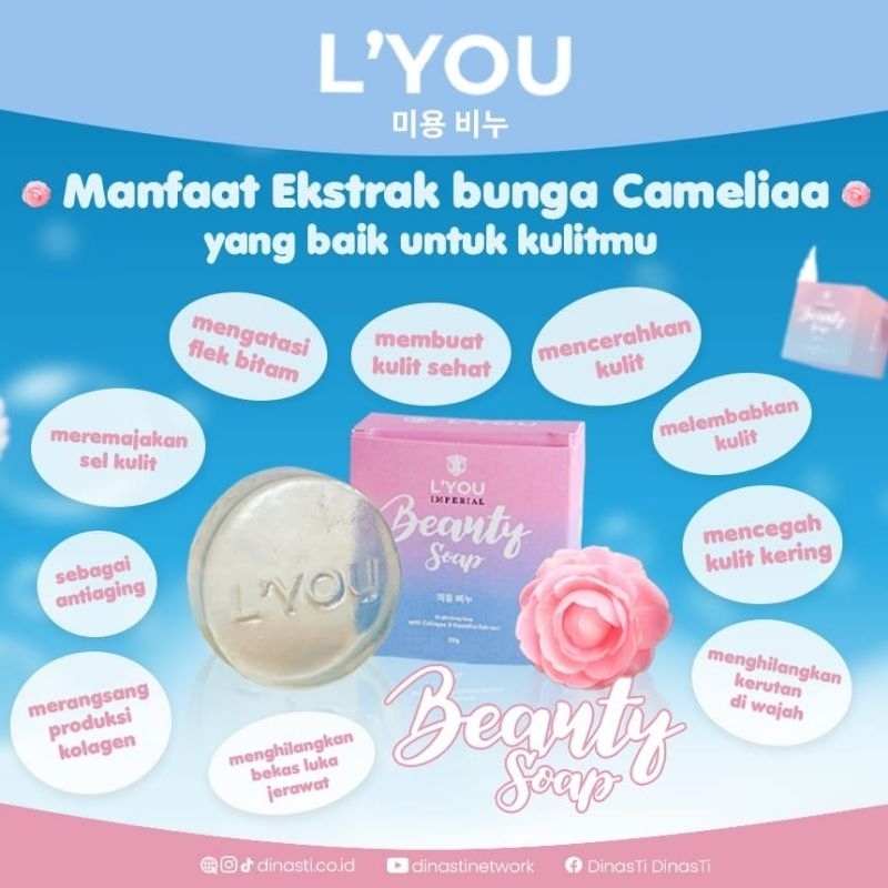 L'YOU Beauty Soap || Brightening Soap Bar With Collagen & Camellia Extract Original BPOM