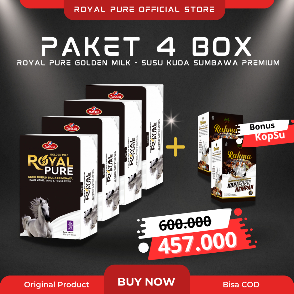 

[PAKET 4 BOX] SUSU KUDA LIAR SUMBAWA PREMIUM