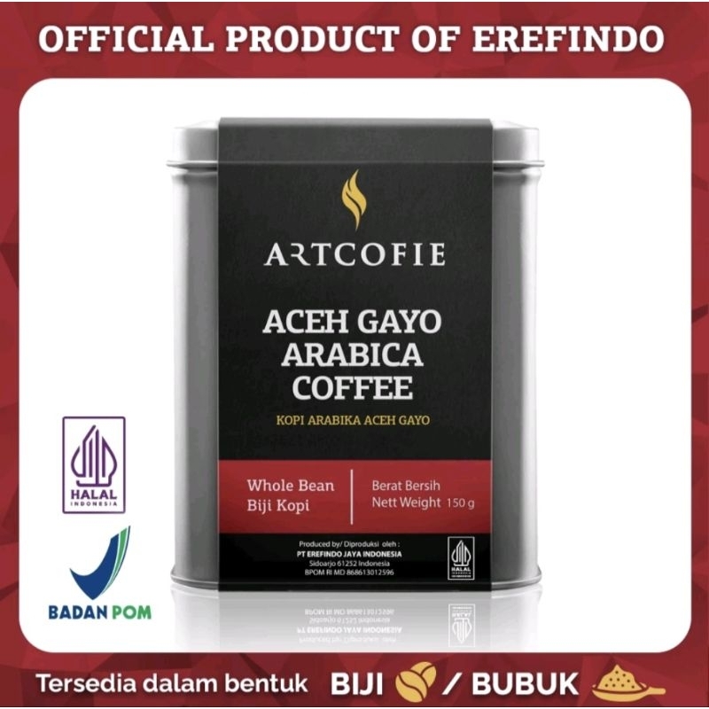 

Artcofie Aceh Gayo Arabica Coffee 150gr exp 4 maret 2026