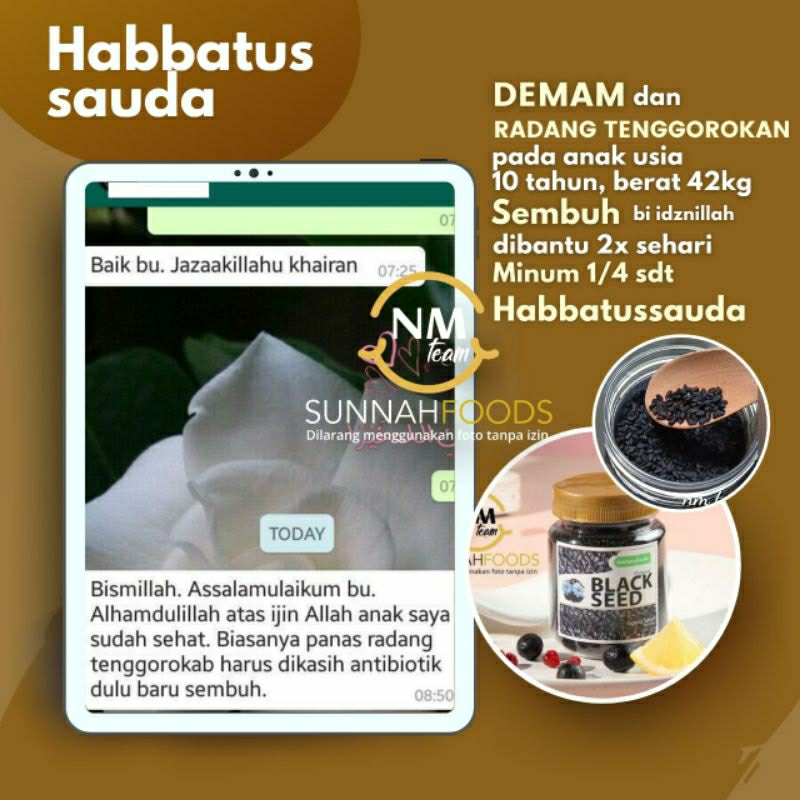 

Habbatussauda Blackseeds 100gr, baca deskripsi