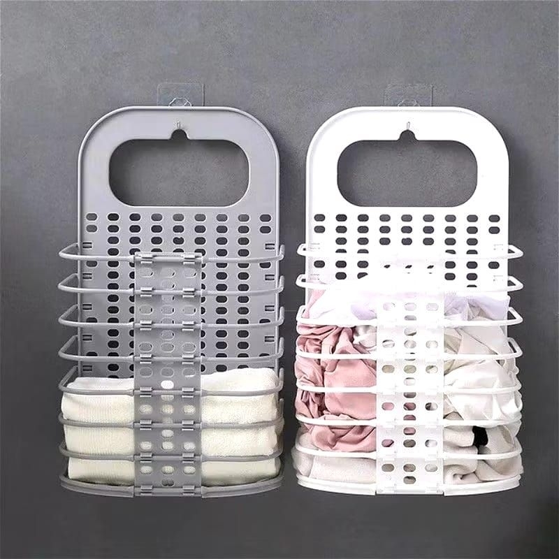 Keranjang Laundry Lipat Gantung Dinding Keranjang Baju Kotor Foldable Hemat Tempat Laundry Basket