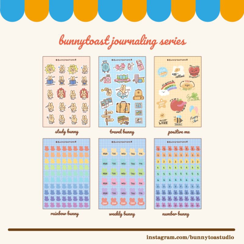 

Bunny Toast Studio Journaling Series Sticker Sheet
