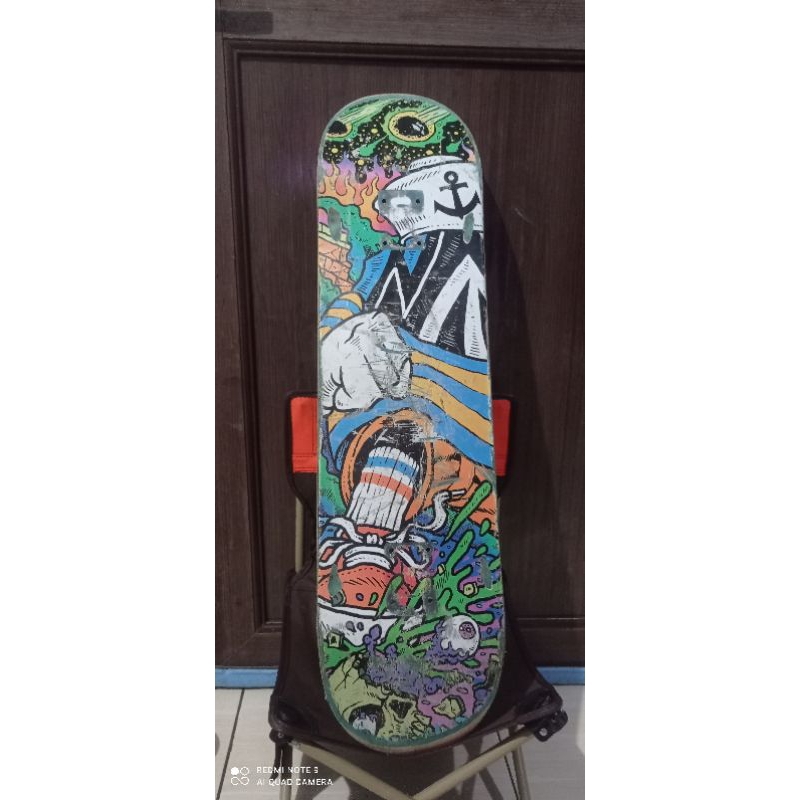skateboard deck/papan skateboard, scratch × croz limitid edition