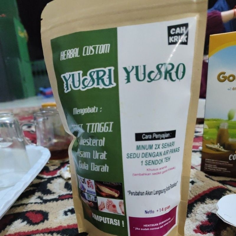 

Teh Herbal Yusri Yusro Cah Kruk/ Teh untuk Tensi tinggi Kolesterol Asam Urat Gula Darah