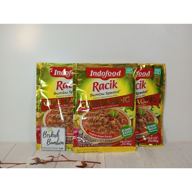 

Bumbu Spesial RACIK GULE DAGING Indofood sachet 45 g