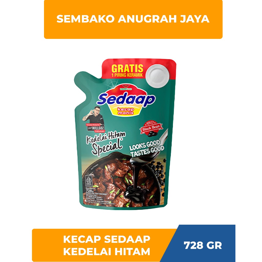 

Kecap Sedaap Kedelai Hitam Kemasan 728 Gram