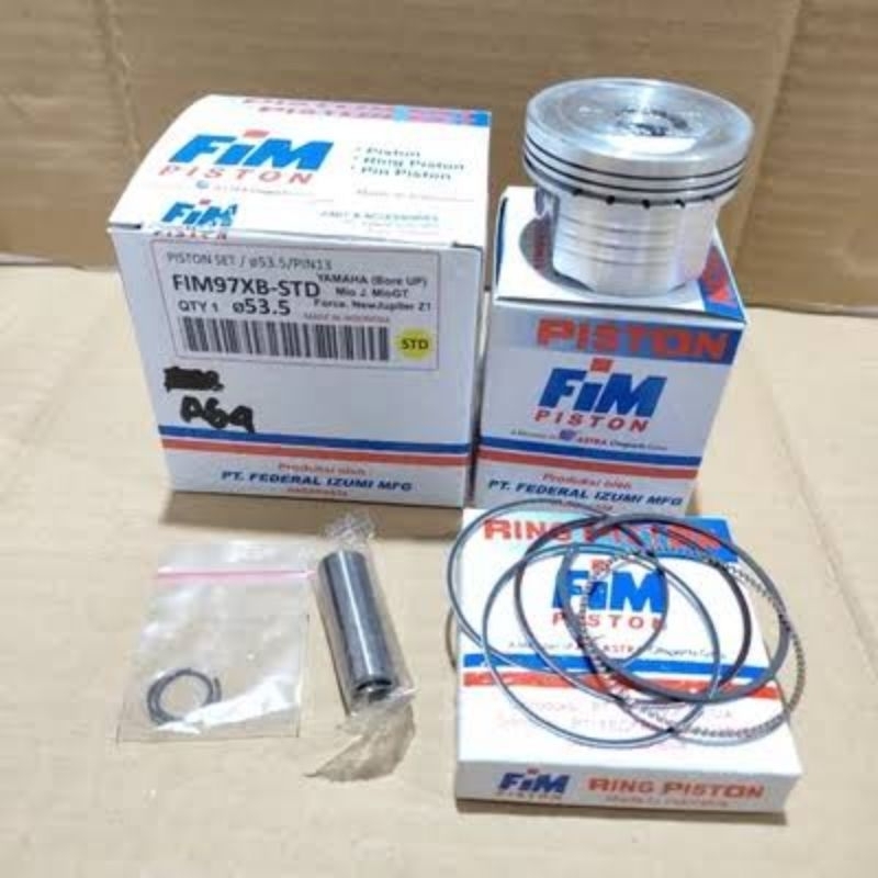 FIM 97 XB PIN 13 PISTON KIT SEHER SET MIO J, MIO GT, FORCE,JUPITER Z1 53.5 54 54.5 55 55.5 PIN 13 FI