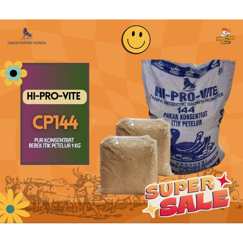CP144 Hi-Pro-Vite Pakan Konsentrat Itik Petelur Kemasan 1 Kg