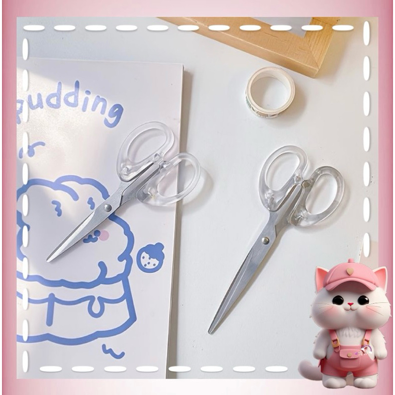 

N153 Gunting Kertas Transparan Pemotong Kertas Scrapbooking Cutter Perlengkapan Kantor Sekolah