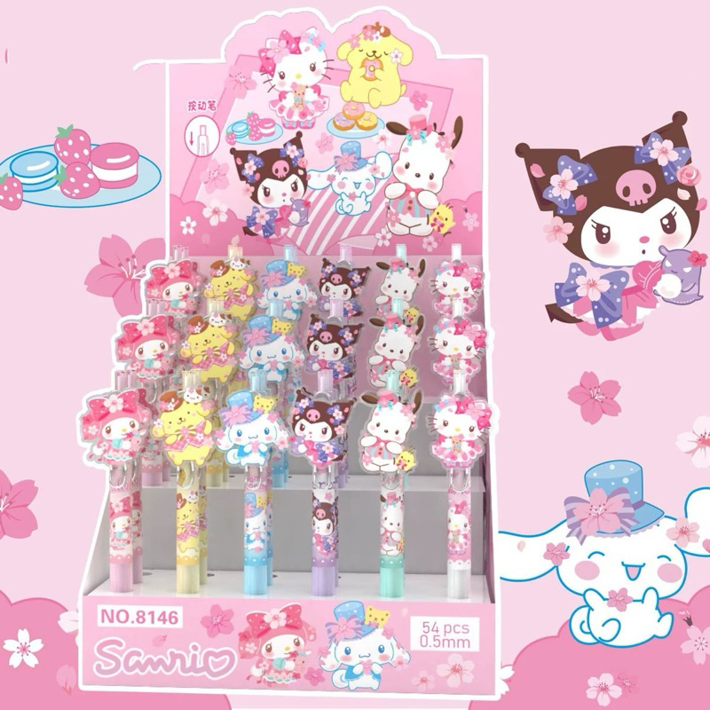 

pulpen mekanik Melody Kuromi gel 0,5 alkrilik tebal sanrio sakura pulpen premium