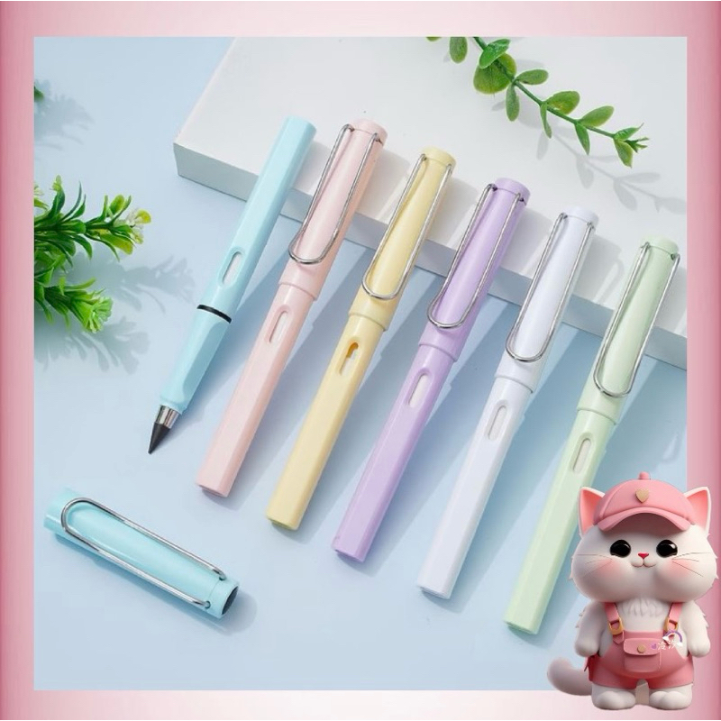 

N34 Pensil Eternal Plus Eraser / Pensil Eternal Abadi /Pensil Abadi Tak Bisa Habis Lucu Sederhana Pensil Macaron Pastel