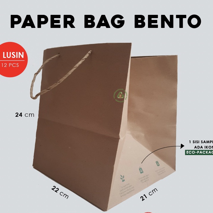 

Eksklusif Paper Bag Kotak Nasi WAJIB MEMBELI EXTRA PACKING Paperbag Nasi Box Kantong Kertas Dus Nasi 1 LUSIN