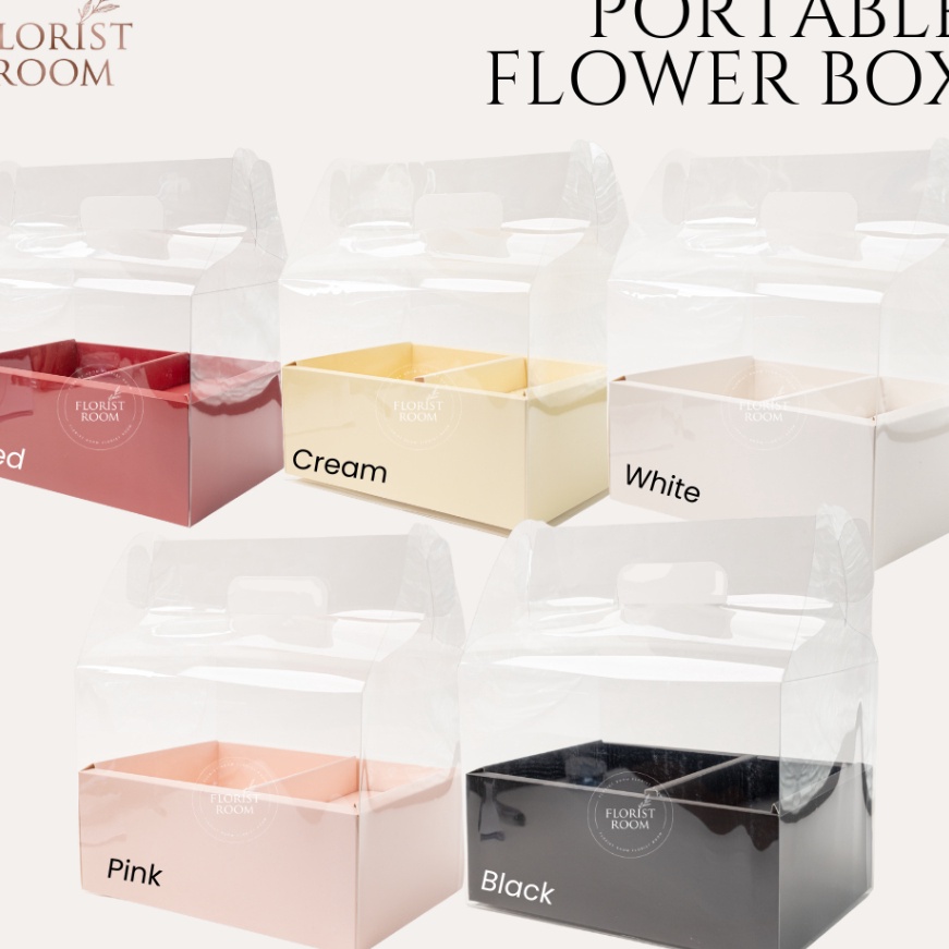 

Khusus Box Saja Transparent Portable Flower Box Kotak Bunga Kue