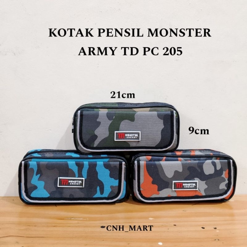

Kotak Pensil Besar Monster Energi Army - Kotak Pensil Army Monster Energi - Kotak Pensil Bahan Tebal PC 205 Harga 1 Pcs