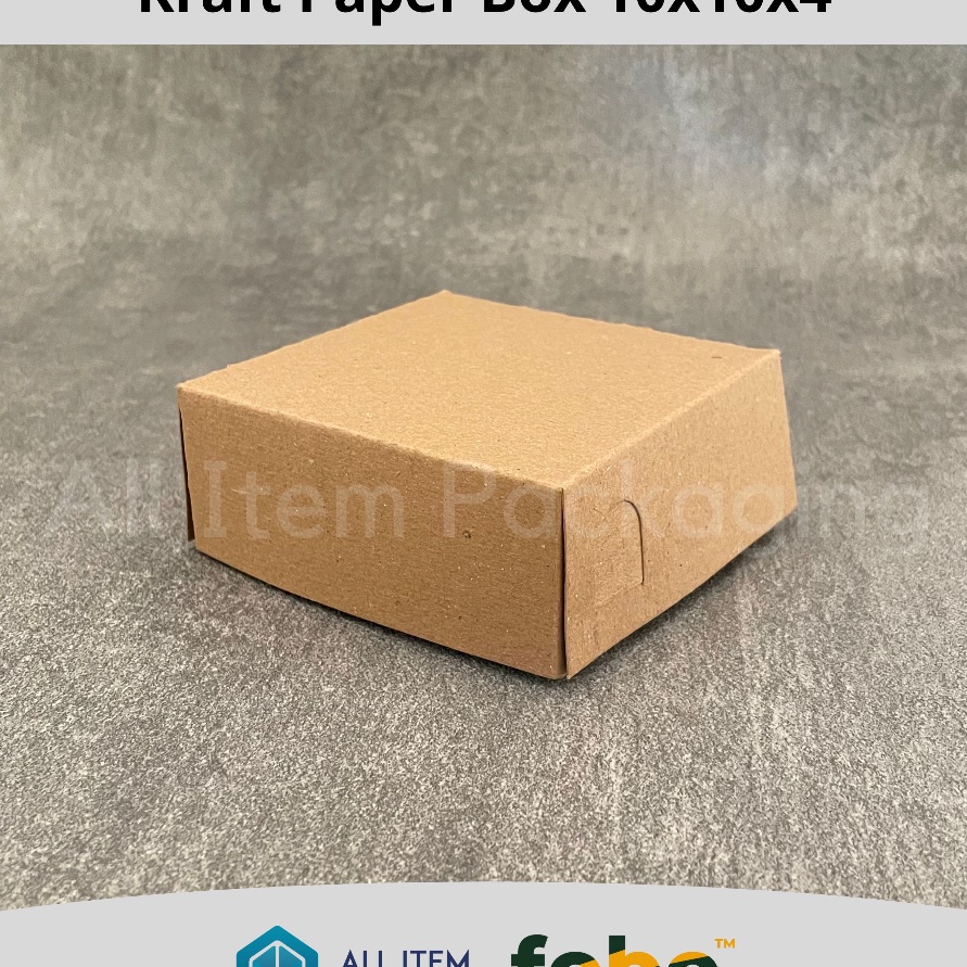 

HJ6 FOBO Kraft Paper Box 1x1x4 cm Kotak Siomay Dimsum Donat Laminasi 5 Pcs