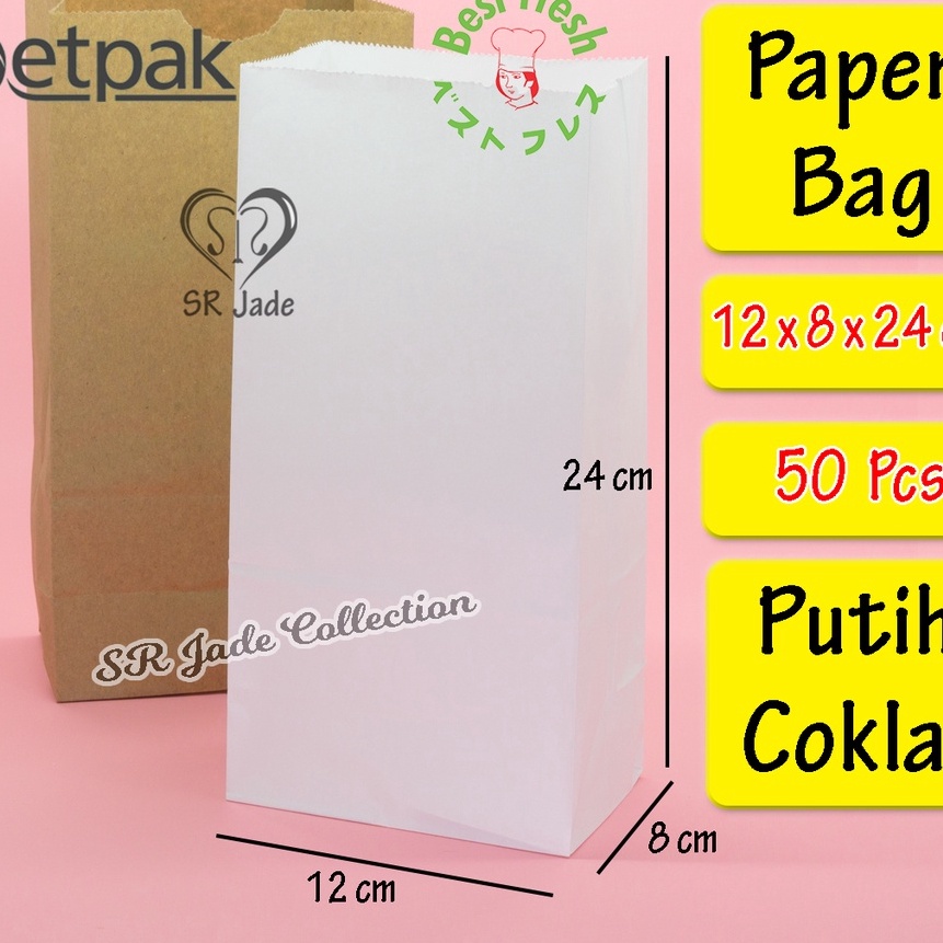 

KF7 5 Pcs Paper Bag Kantong Kertas Kantong Roti Fried Chicken Snack Kantong Kemasan Detpak Best Fresh SR Jade