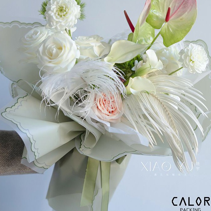 

KP8 2lembar Kertas BungaHanky Motif OppWrapping paperKertas Pembungkus