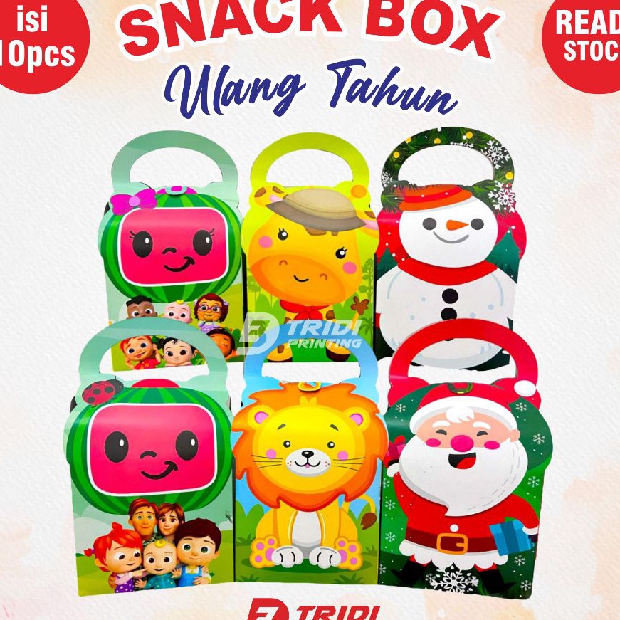

Terbatas isi 1pcs Snack Box karakter tas Ultah Aqiqah Tedhak siten box hampers souvenir