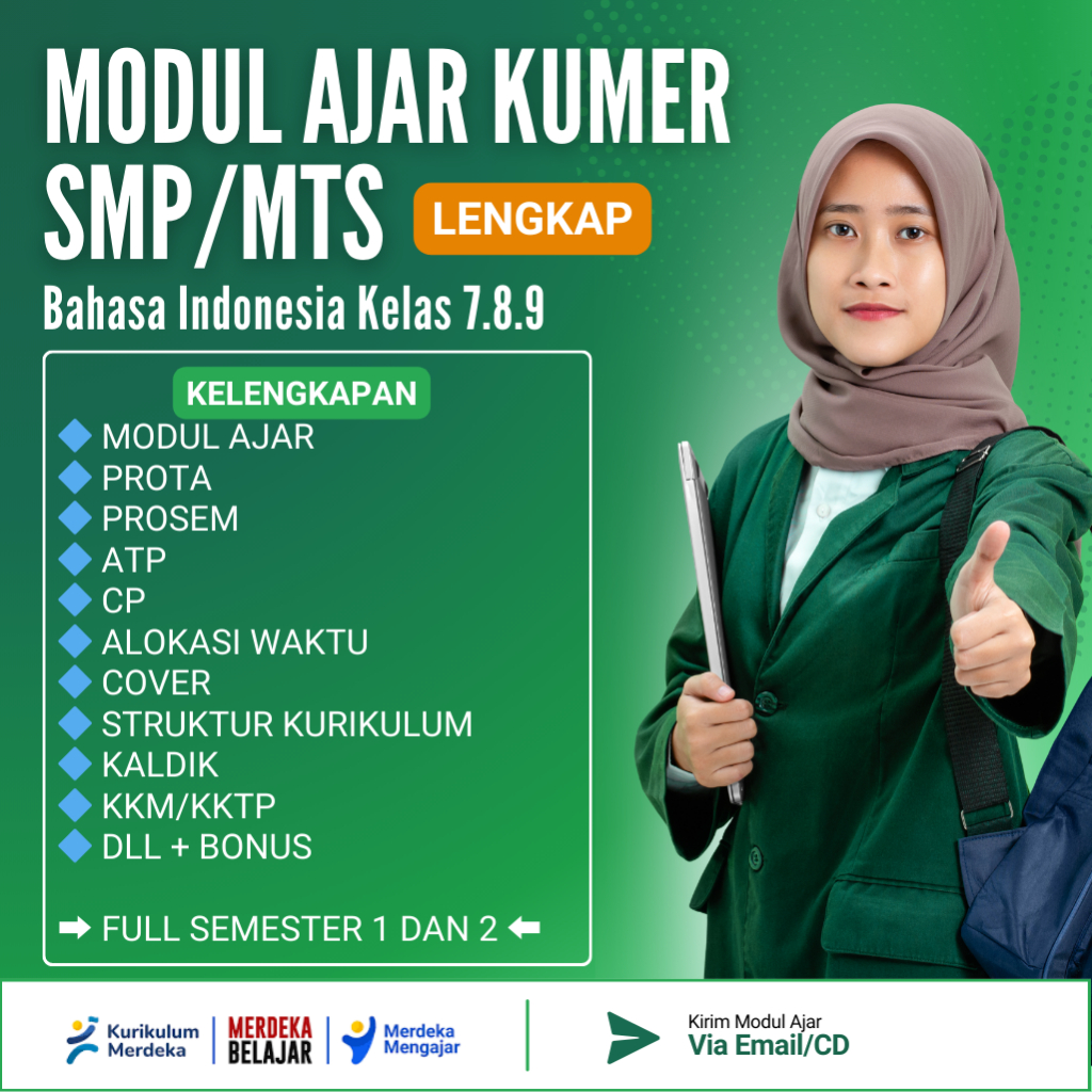 

Modul Ajar Bahasa Indonesia Kelas 7.8.9 Kurikulum Merdeka