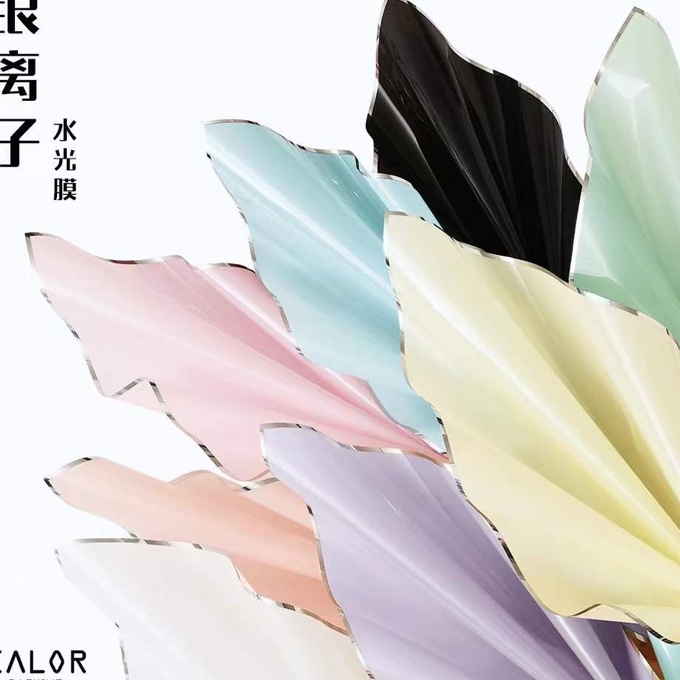 

Cashback 2Lembar Kertas Bunga Silver Line Color Transparent Opp kertas bunga buketwrapping paper