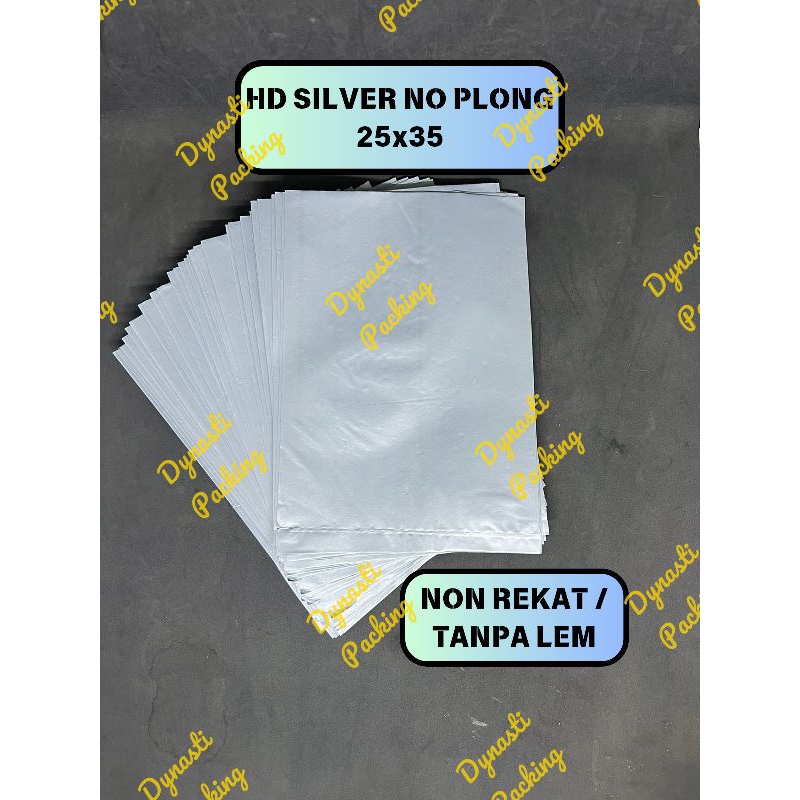 Plastik Packing online HD Silver No Plong Olshop Bungkus Paket 25x35