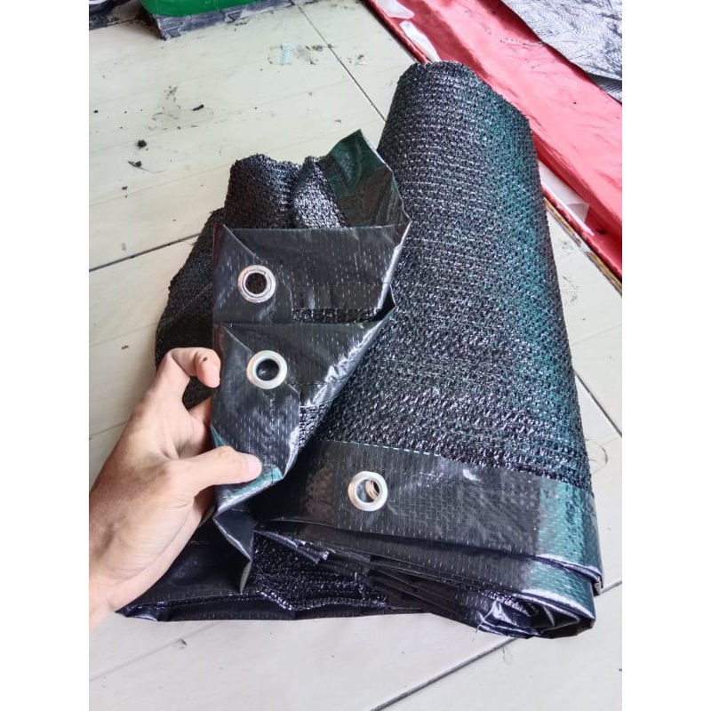 paranet peneduh 90% rajutan zigzag (V) harga per meter persegi (1x1) bisa custom ukuran sesuai permi