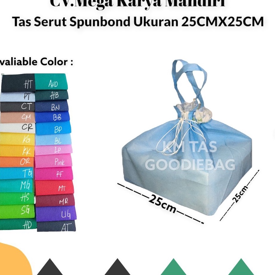 

Super Goodiebag Serut 25cmx25cm isi 12 Pc