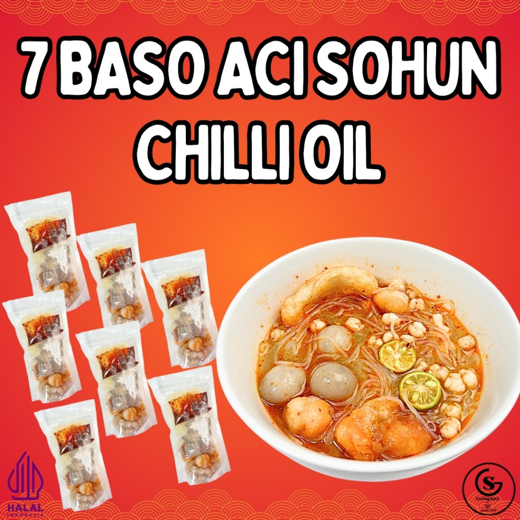 

Paket Kenyang Hemat 7 Bungkus Baso Aci Sohun Kuah Chilli Oil Food Kaldu